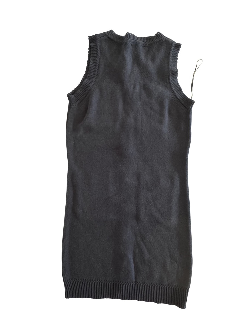 Caroline Constas Knit Mini Dress Womens M Navy Cotton Knit Gold Button NWT - Picture 4 of 8
